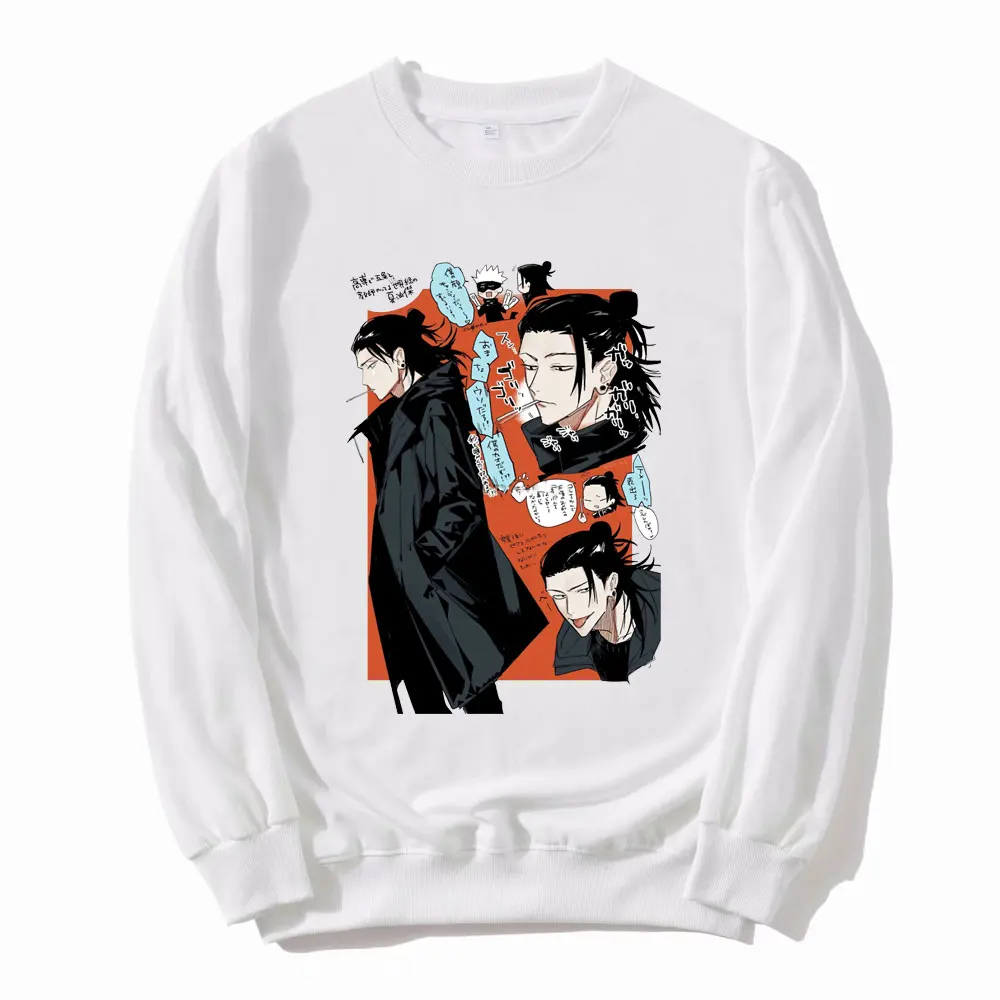 

Japan Anime Jujutsu Kaisen Sweatshirt Fuuny Suguru Pattern Sweatshirts Men Women Korean Fashion Tracksuit Male Basic Sportswear