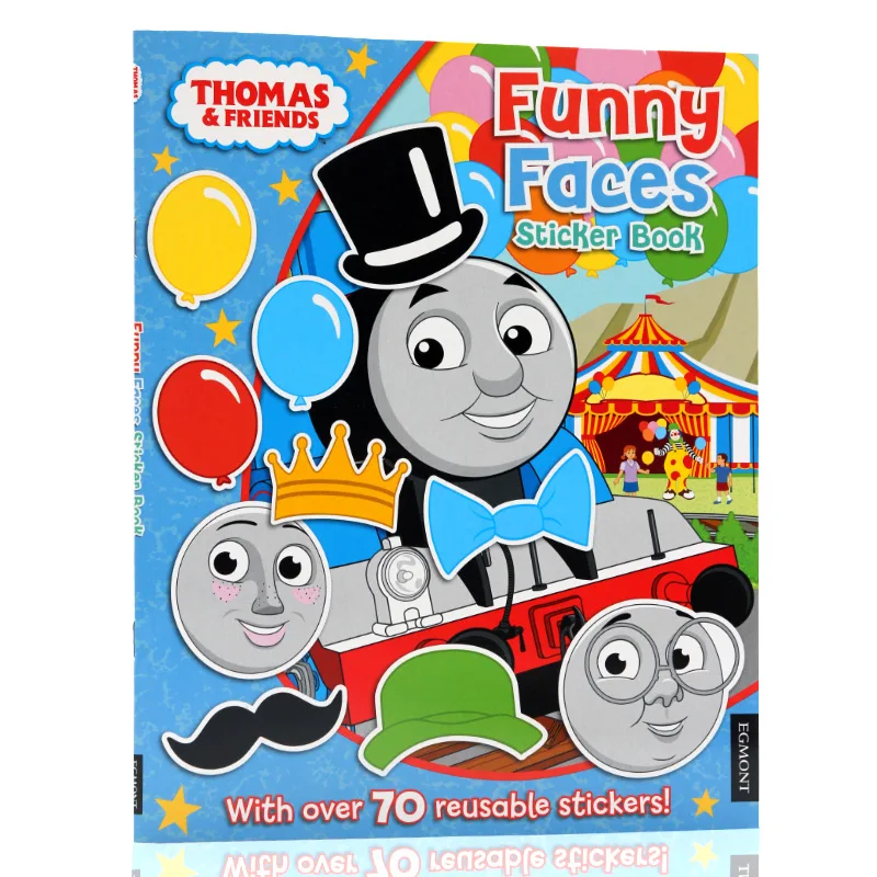 

Children Popular Book Thomas and FriendsThomas The Tank Engine Funny Faces Sticker Book english Colouring Book Story Kids Books
