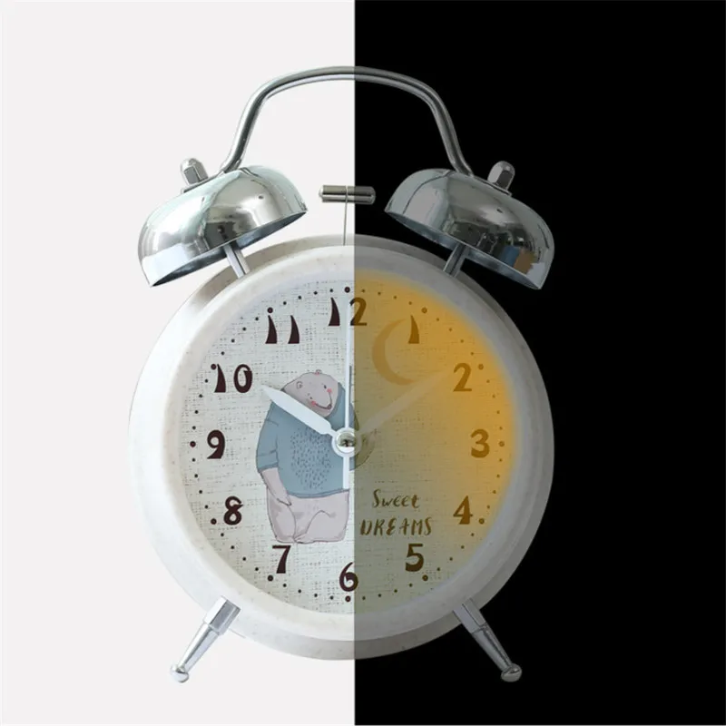 3 дюйма ночной Световой будильник модные милые Креативные в мультяшном стиле