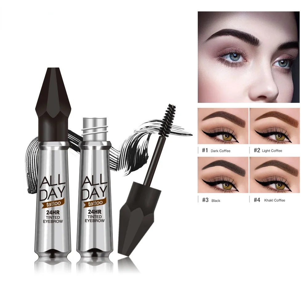 

Hot Selling Four Colors Long-lasting Eyebrow Gel Waterproof Non-Marking Quick-Drying Cosmetic Gift for Girl