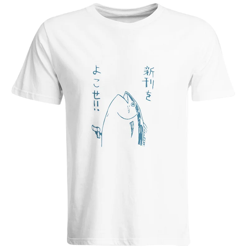 2021 футболка в стиле Харадзюку с японскими рыбками Женская забавная белая милые