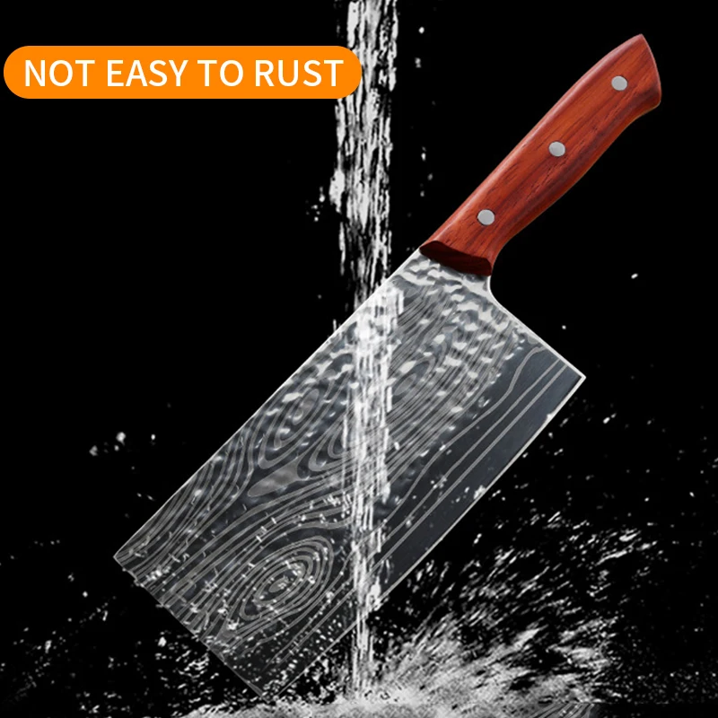 

Kitchen Knives Chinese 7 Inch Cleaver Forged Stainless Steel Full Tang Chef Butcher Chopping Meat Slicing Chef Knife Cuchillos