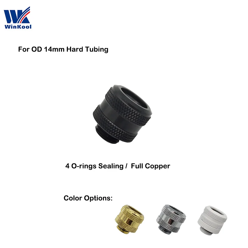 WinKool система водяного охлаждения G1/4 &quot многозвеньевой адаптер OD 14 мм жесткая