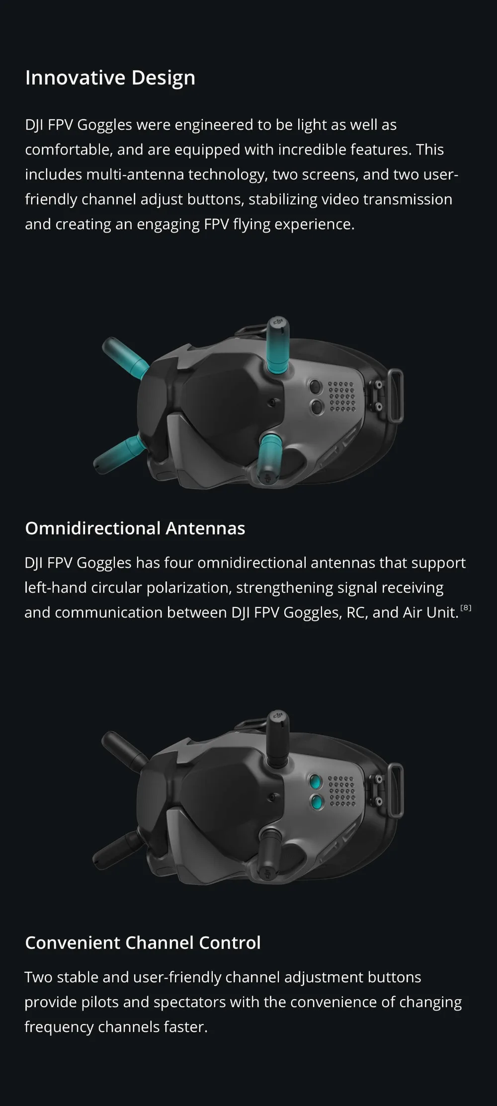DJI FPV Experience Combo FPV Fly больше комбо более низкая задержка 4 км максимальный диапазон передачи HD 720p 120fps разрешение FPV система