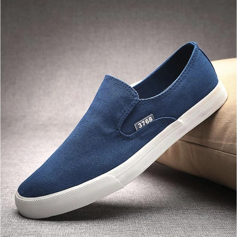 

Canvas Shoes Loafers Men Breathable Sneakers Blue Mens Shoes Casual Men Fashion Shoe New Comfortable Shoes for Men Flats Shoes