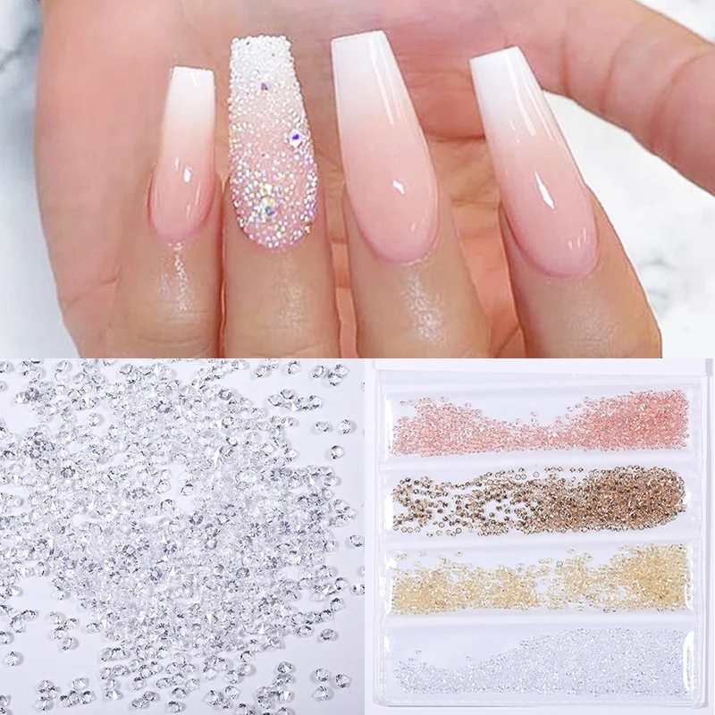 720*4 шт/сумка разноцветные для ногтей Стразы красочные блестящие 1 мм острые