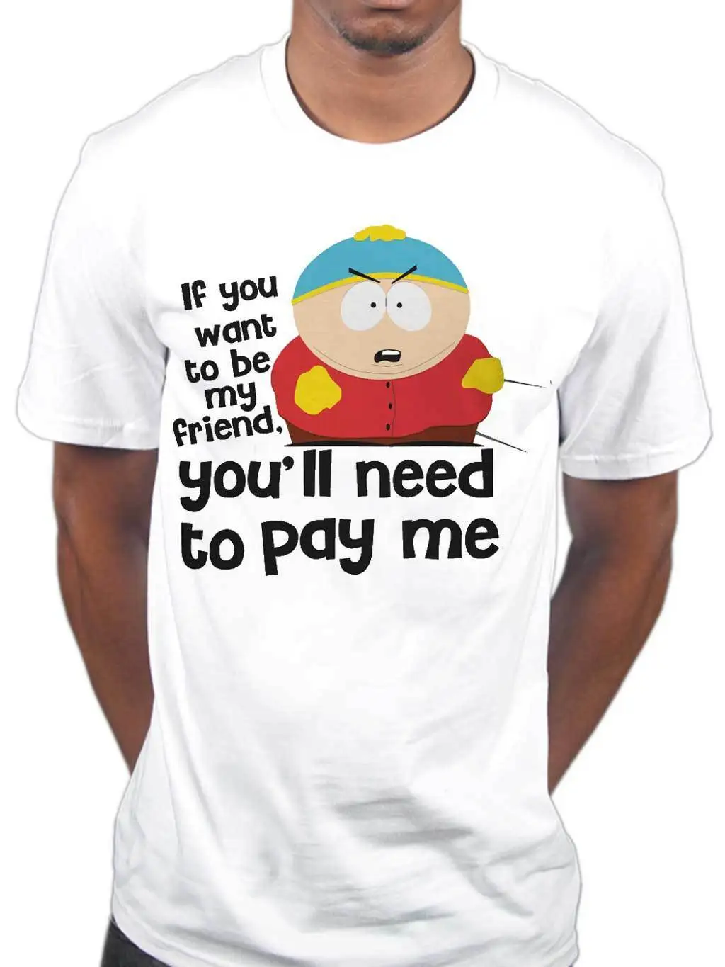 Officialharajuku уличная рубашка Menpay Me Футболка если вы хотите быть мой друг Картман