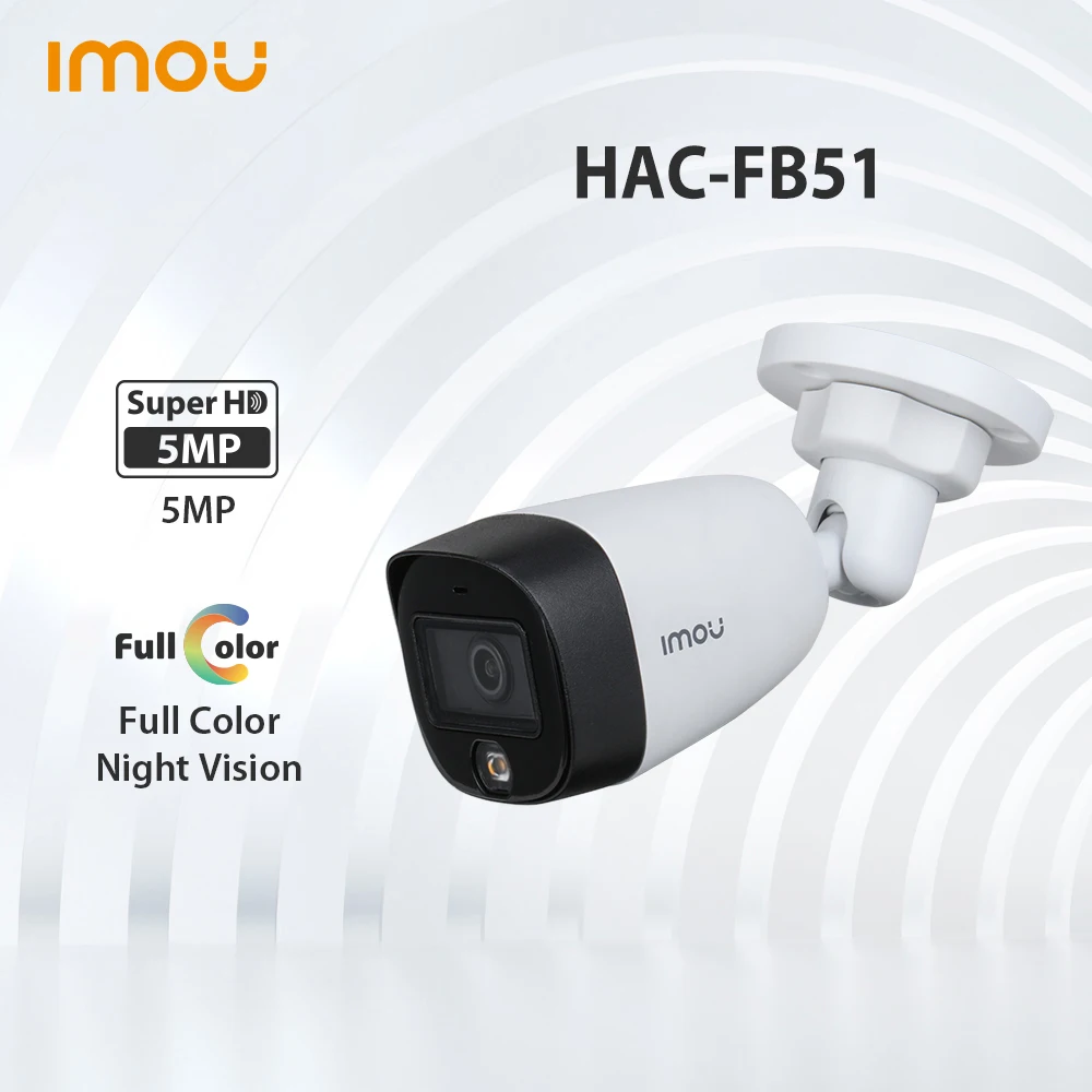 Dahua imou HAC-FB21F HAC-FB51F 5MP HDCVI Камера Пули Водонепроницаемый Видеорегистратор