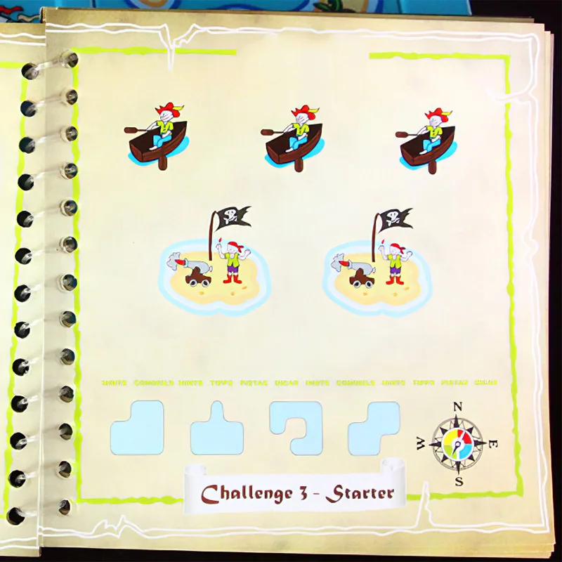 

Pirate Maze Board Game Smart IQ Book Toys Montessori Puzzle Blocks Toys For Children Party Games Family Interactive Toys