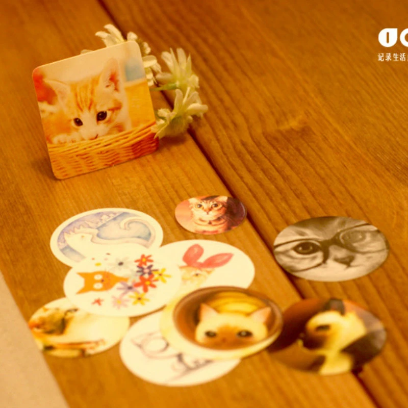 40 шт. Милая мультяшная бумага для кошки DIY планировщик наклейка офисная клейкая s