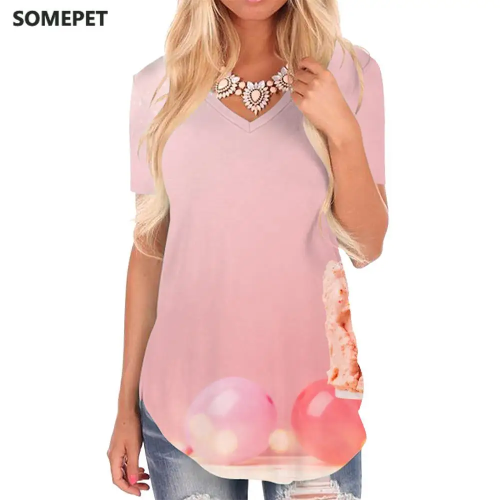 Новинка Новогодняя футболка для женщин футболки с рисунком - Цена: 