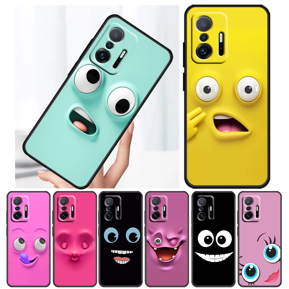 

Case Funny Face For Xiaomi Mi 11 10 Ultra 11T 10T Note10 Pro Lite 11i 10i 10S 5G Soft Black Phone Case Cover