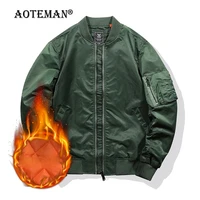 men bomber jackets baseball coat windbreaker outwears military autumn jacket warm spring solid male clothing streetwears lm182