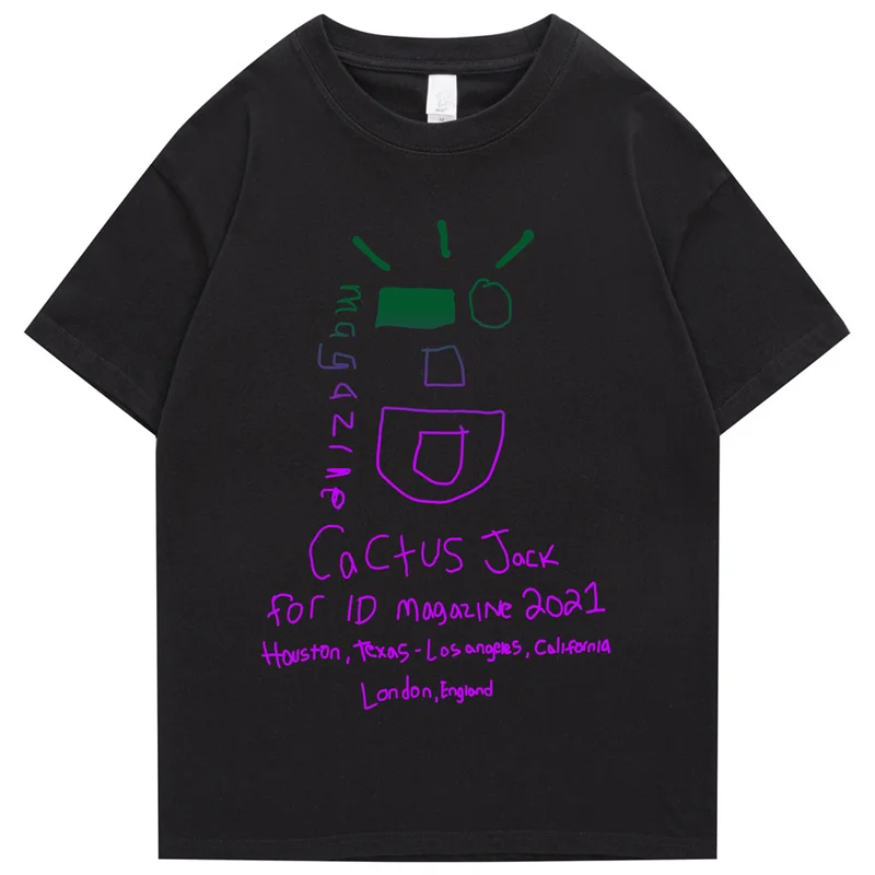 

2022 NEW hip-hop Best Quality Oversized Cactus Jack Travis Scott T-Shirt Men Women Fashion short sleeves Fashion Casual Tee