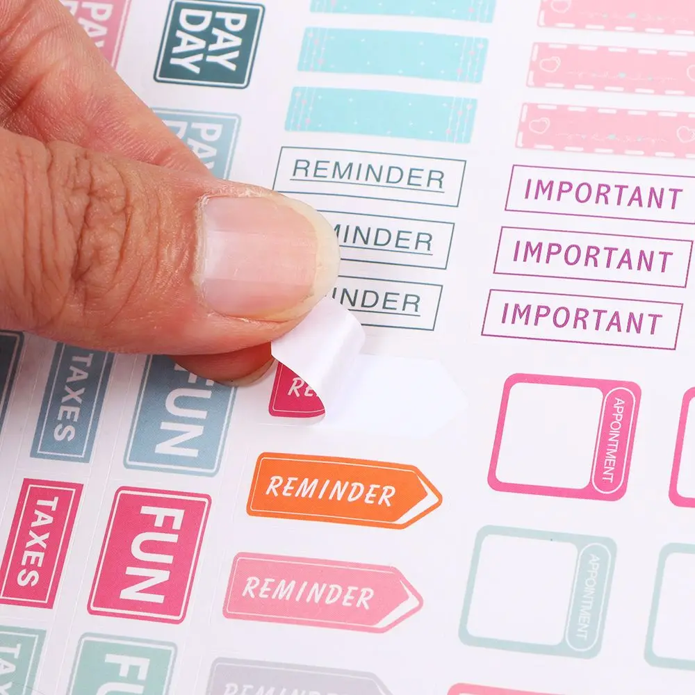 2 листа/набор наклейки-планировщики для скрапбукинга |