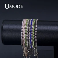 umode 4 colors fashion cubic zirconia tennis bracelet bangles for women gift new luxury armbanden voor vrouwen bijoux ub0124x