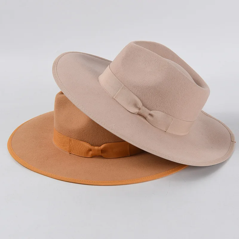 2020 Classic British Men Wool Fedoras Hat For Women's Jazz Woolen Autumn Winter Felt Hats Wholesale Dropshipping