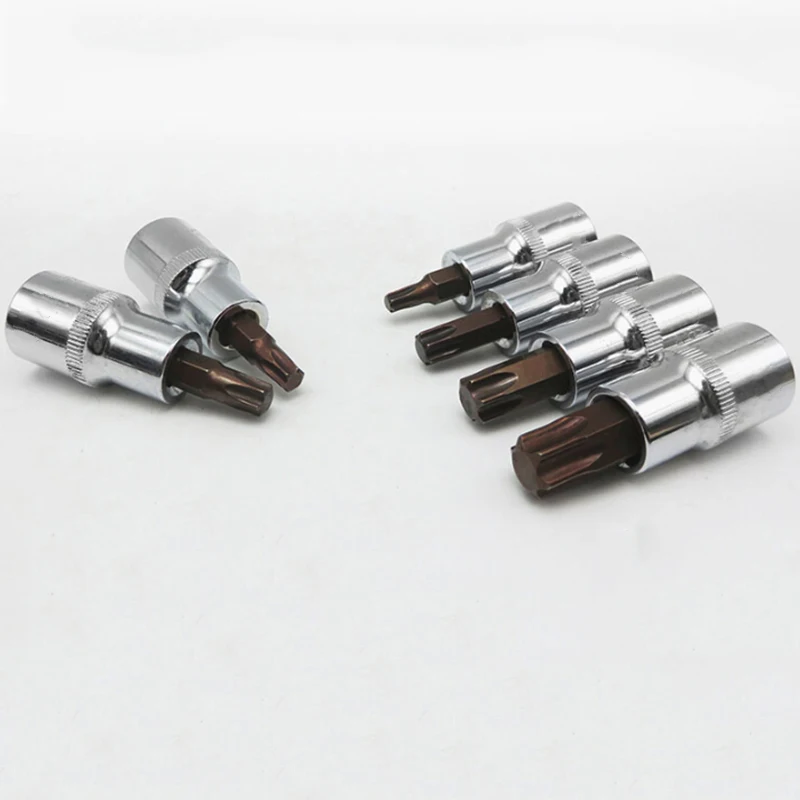 1 шт. 37 мм 1/4 дюймов Dr гаечный ключ T8/T10/T15/T20/T25/T27/T30/T40 короткие Torx Бит Разъем Разъемы