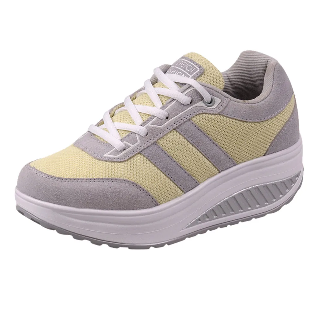 

2021 Fashion Casual Shoes Women Lace Up Thick Bottom Sport Breathable Mesh Shoes Female Shake Shoes Sneakers Women Outdoor New