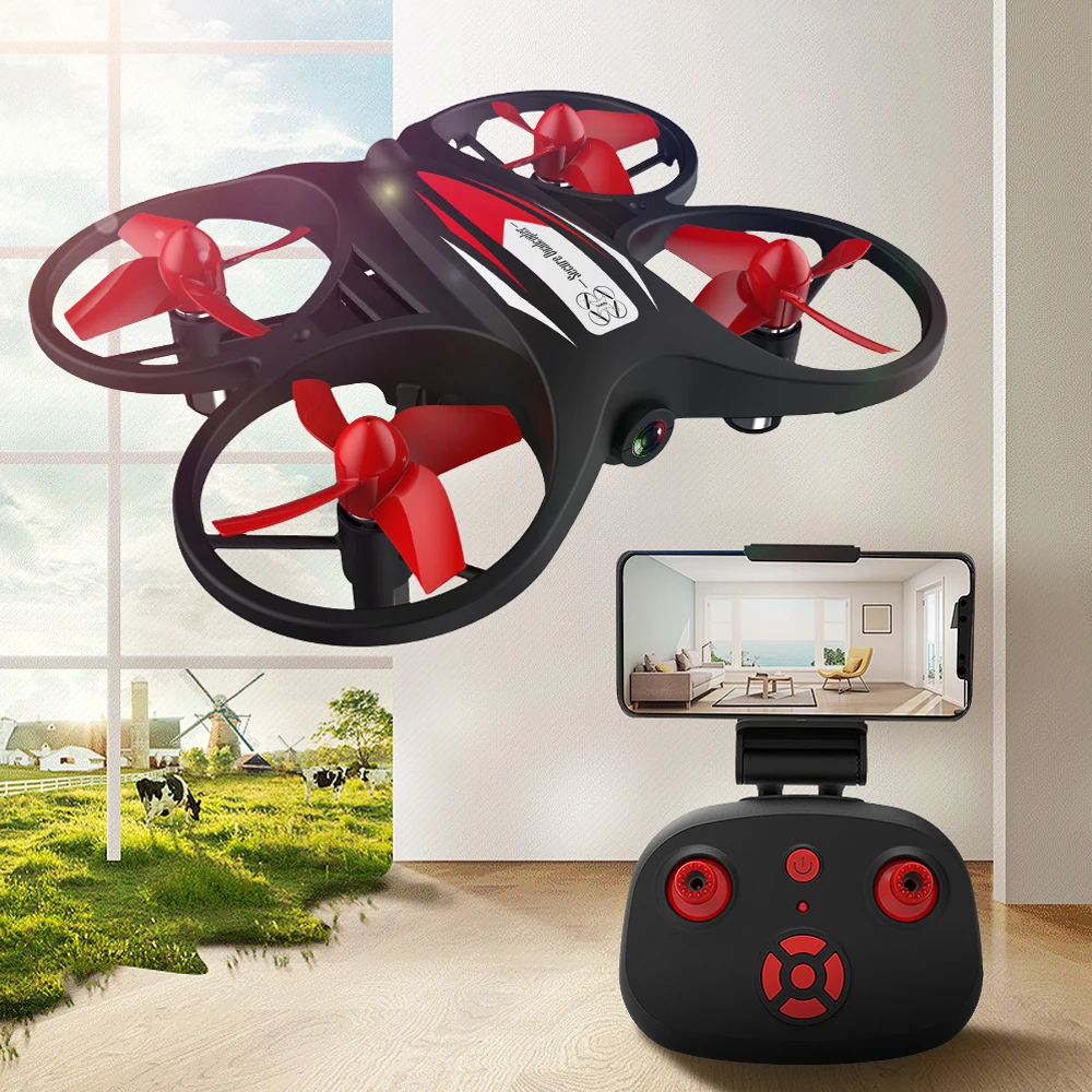 2 4G Безголовый режим мини Квадрокоптер удержание высоты RC Дрон WIFI 720P HD камера