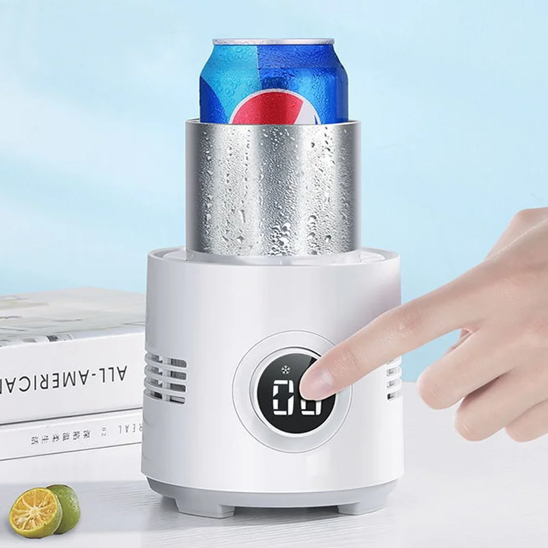 

2IN1Coffee Tea Drinks Mug Warmer Cooler Desktop Heating and Cooling Cup Beverage Instant Cooling Fast Refrigerator Cup Home