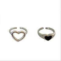 coconal punk women men retro love ring set light luxury minority exquisite ring fashion female couple index finger ring jewelry