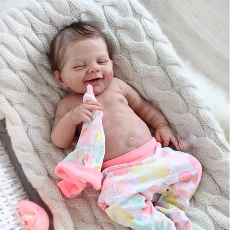 

18''Realistic Silicone Sleeping Doll,Baby Toddler Early Education, Adult Companionship,Stuffed Animals&Infant Nourishing Accesso