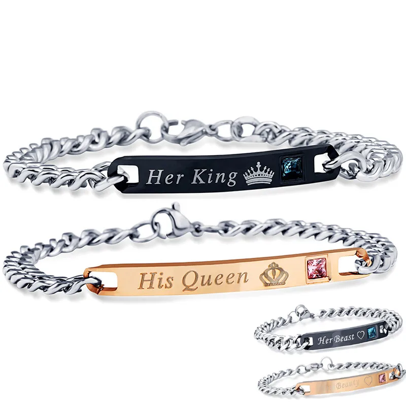 Браслет цепочка с кристаллами для мужчин и женщин ювелирное украшение рук его