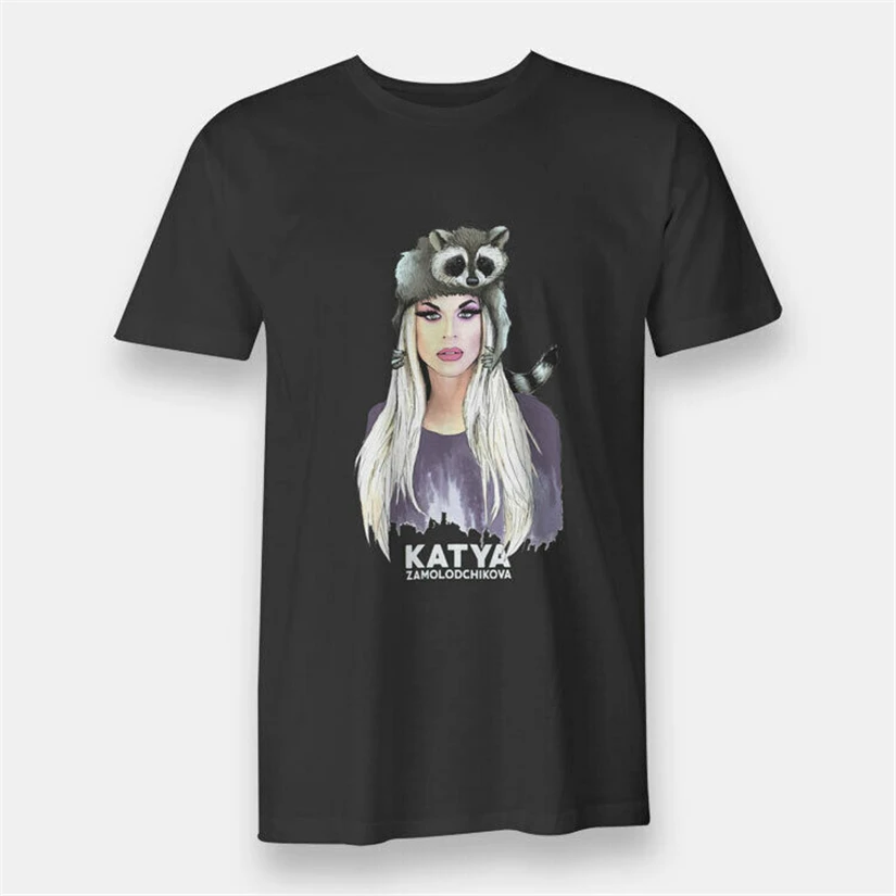 Новая мужская черная футболка Zamolodchikova Катя популярный летний обычный