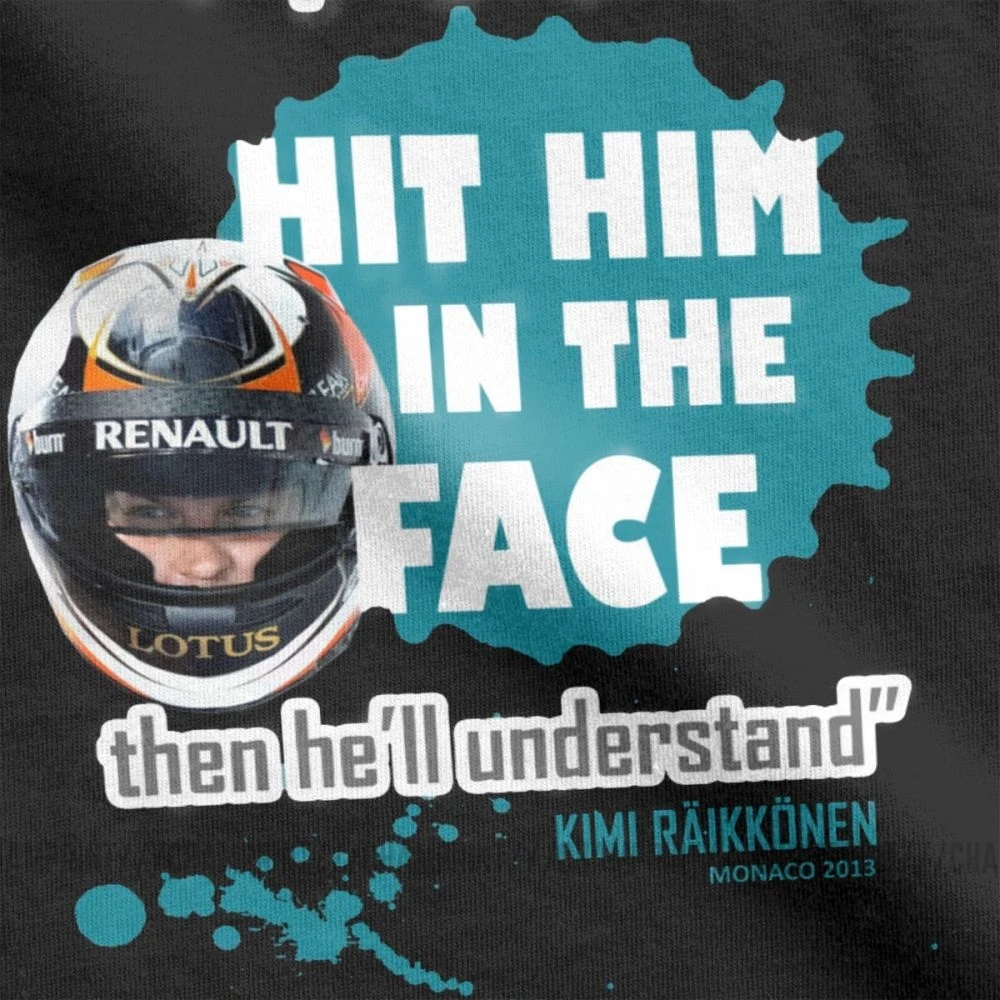 Футболка Him In The Face для мужчин Повседневная футболка Kimi Raikkonen Iceman Legend большой