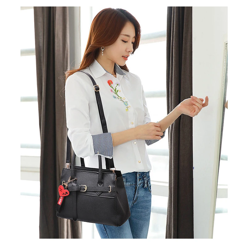 

LIKETHIS Women Handbag Multi-function Designer Crossbody Shoulder Bag Large Capacity Top-Handle Leather Messenger Bags Female