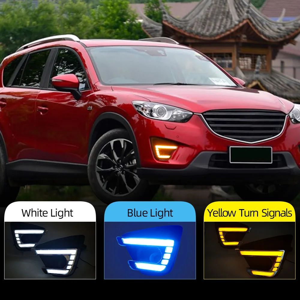 Автомобильная проблесковая для Mazda CX-5 CX5 2012 - 2016 вождения DRL дневные ходовые огни