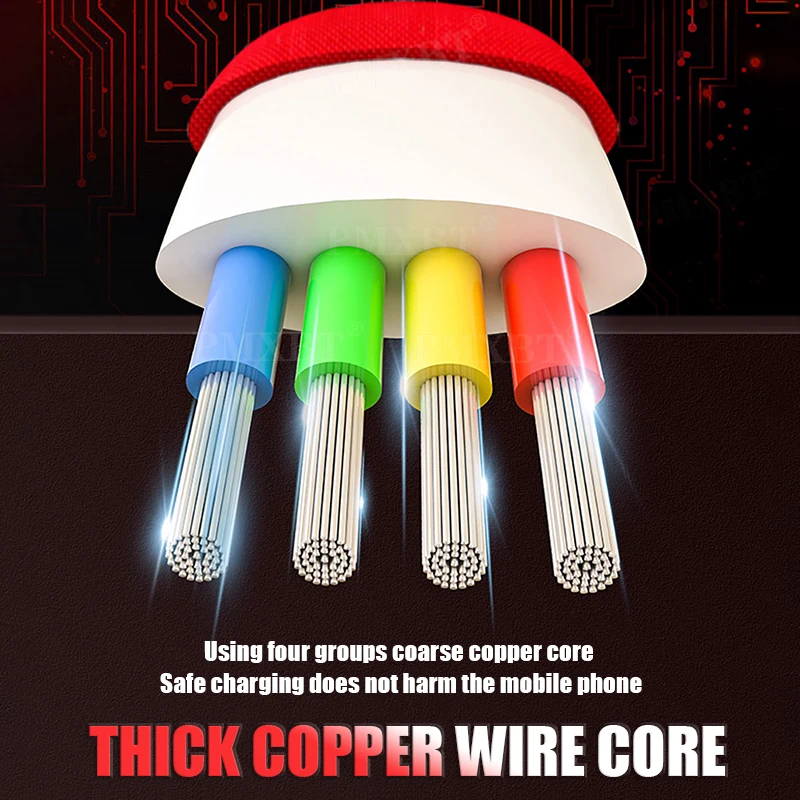 Зарядное устройство Micro USB Type-C 30 см с оплеткой короткие кабели быстрая зарядка для