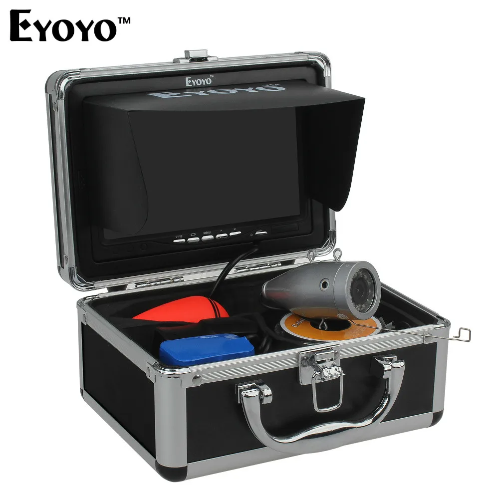 Eyoyo WF01 30 м 1000TVL цветная подводная камера для рыбалки инфракрасный ИК светодиодный " дюймовый видео монитор рыболокатор камера для подледной рыбалки