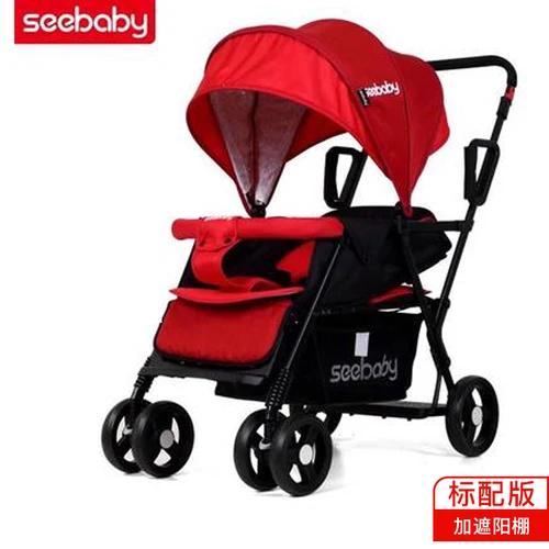 Seebaby/Новинка года; легкие детские коляски-двойняшки; можно лежать и лежать; детская коляска с двумя сиденьями; детская коляска; От 0 до 7 лет - Цвет: 2019Standard edition