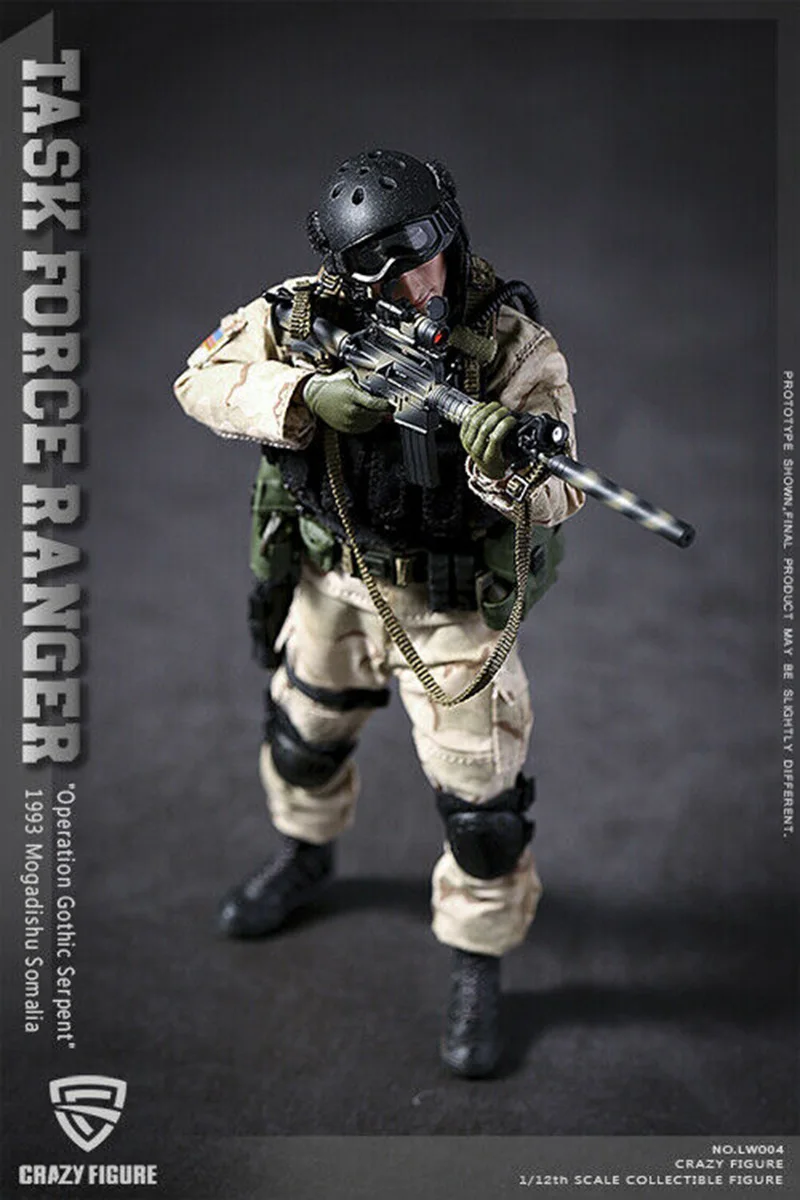 Crazy Рисунок 1/12th LW004 за каждый войны является истина целевой Ranger 1993 Сомали Стрелец рисунок полный набор Рисунок