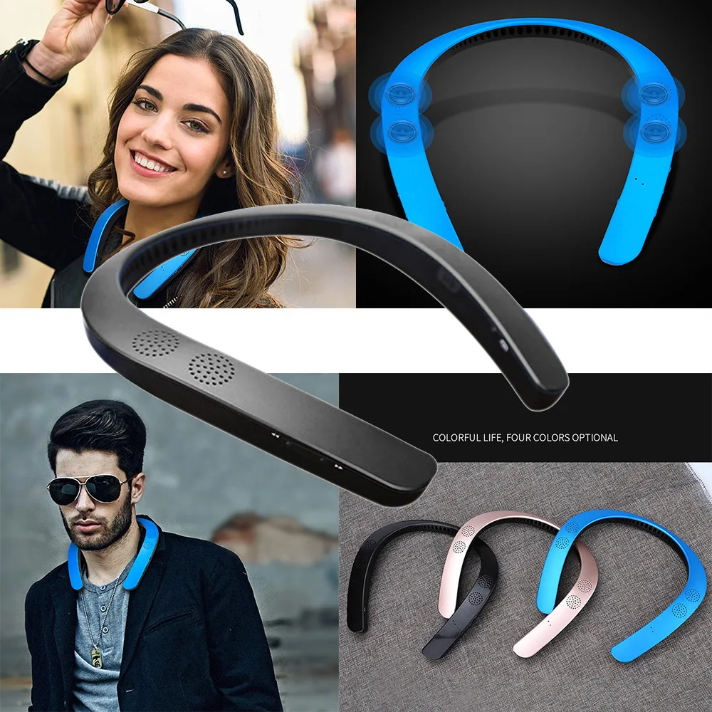 HIPERDEAL Bluetooth 5.0 wireless neckband neck speaker FM AUX SD USB stereo maximum volume without distortion | Электроника