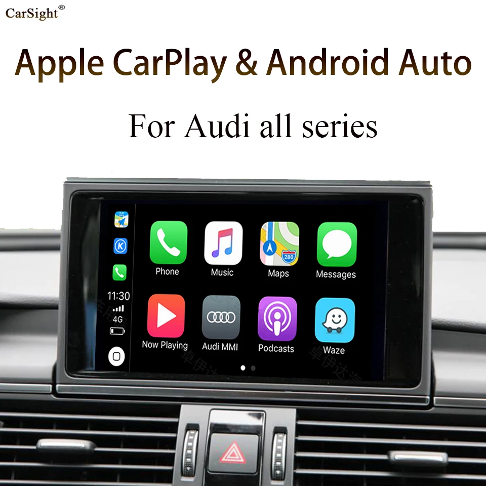 Беспроводной интерфейсный декодер Apple Carplay для Audi A1 A3 A4 A5 A6 A7 A8 Q3 Q5 Q7 C7 MMI 3G/2G RMC MIB iOS 13