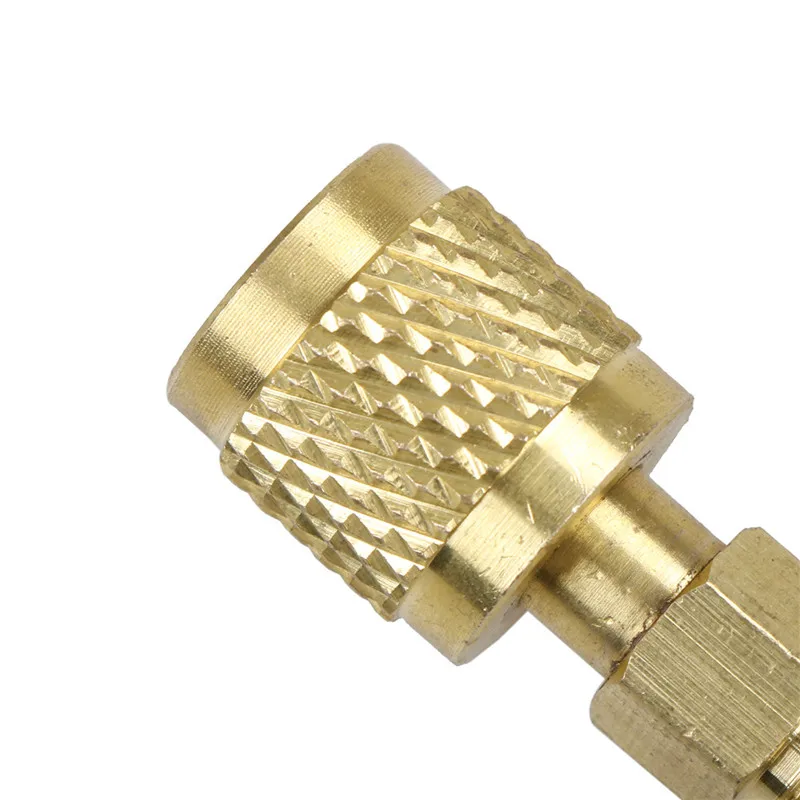 

New R410 Brass Adapter 1/4" Male To 5/16" Female Charging Hose To Pump