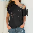 Женская футболка в китайском стиле, летняя футболка с коротким рукавом и перекрестными цветами