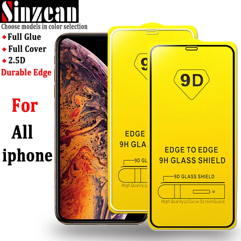 Tanie 100 Sztuk Dla IPHONE 14 12 13 MINI11 Pro Max XS XR 78 Plus 6S SE 2020 9D Pełny Klej Szkło Hartowane Screen Protector B-H