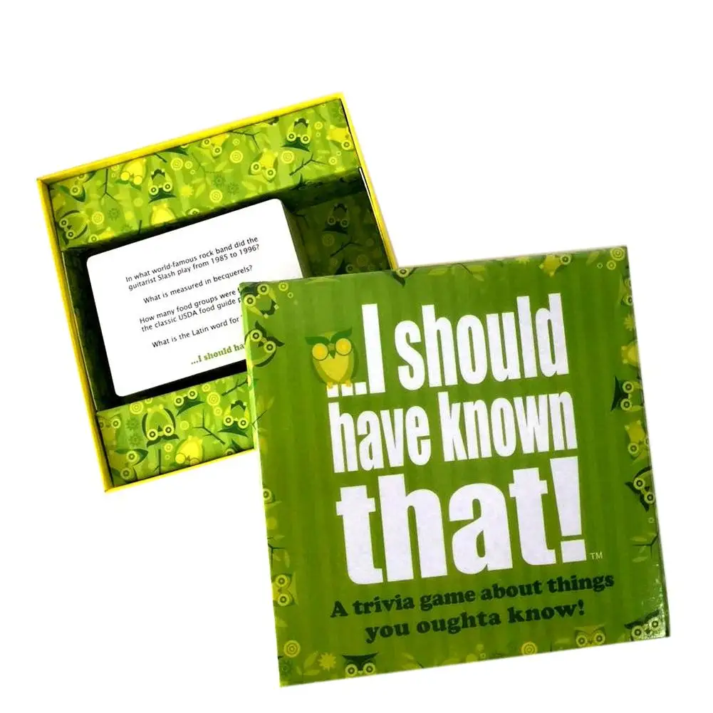 Игра в карты новом стиле Я должен был знать что интерактивная игра Trivia карточка с