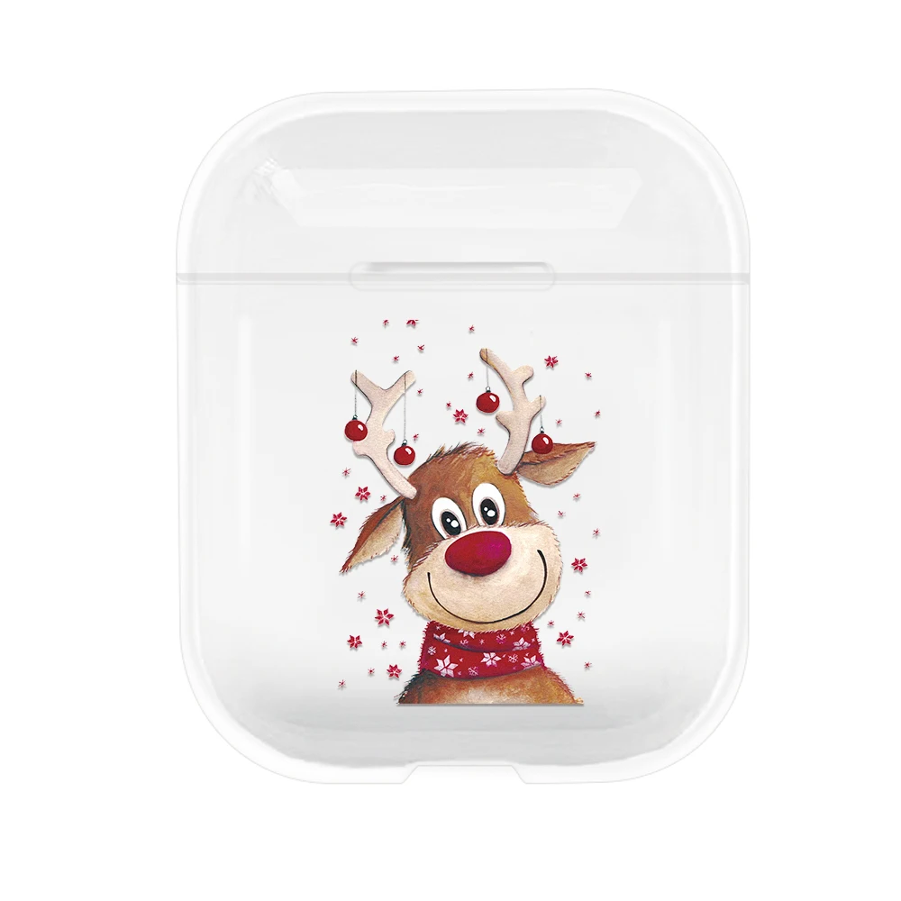 03 Merry Christmas беспроводные кожухи головных телефонов для Airpods 2-й прозрачный жесткий чехол для ПК AirPods 1 Air Pods 2 зарядная Коробка Чехол - Цвет: 03