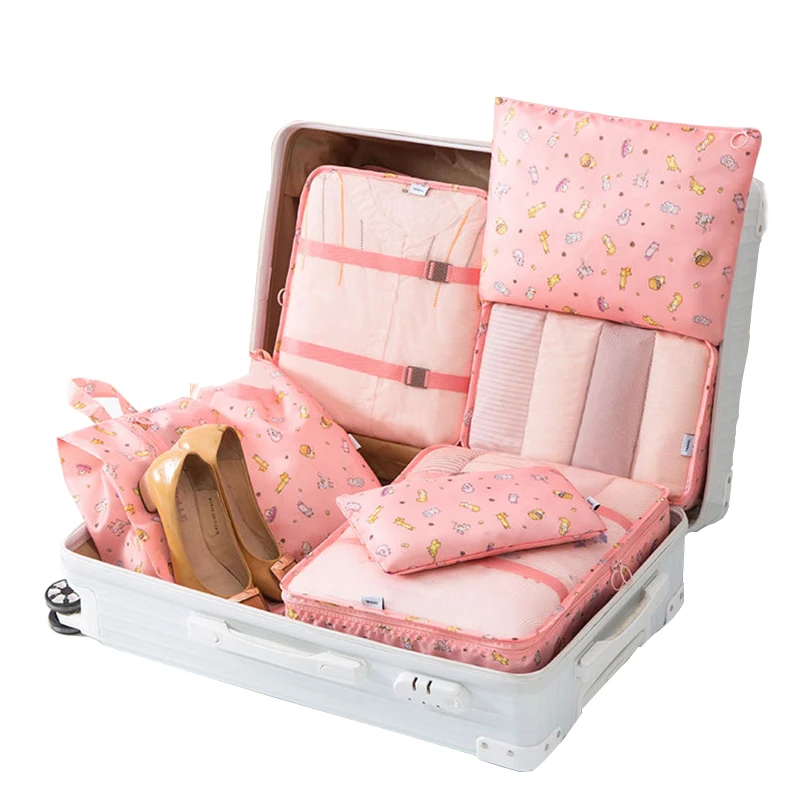 7 шт./компл. дорожный органайзер для багажа водонепроницаемые мешки хранения