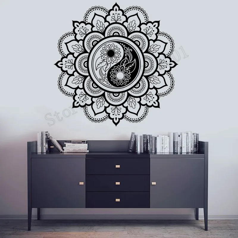 

Yin Yang Mandala Room Decoration Vinyl Art Removeable Poster Beauty Fashion Modern Decals Ornament Decor LY941