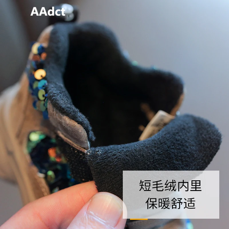 AAdct/Обувь для девочек Новинка 2019 года зимняя хлопковая теплая обувь маленьких