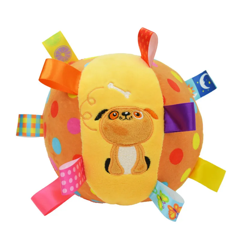 

New Born Baby Animal Ball Soft Stuffed Balls Infant Rattles Body Building Educational Plush Cotton Hand Grasp For 0-24month