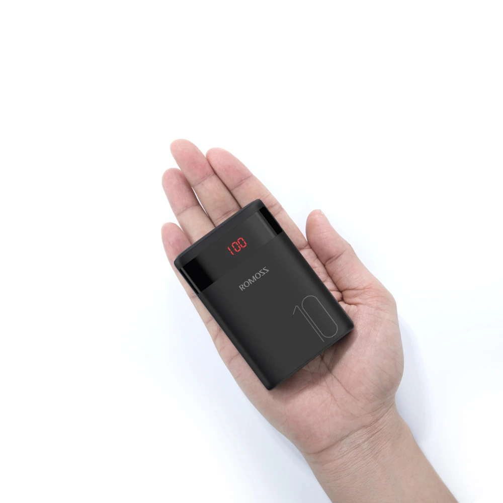ROMOSS Ares 10 10000 мАч Внешний аккумулятор с двойным usb-портом внешний аккумулятор Размер портативное зарядное устройство для планшета iPhone