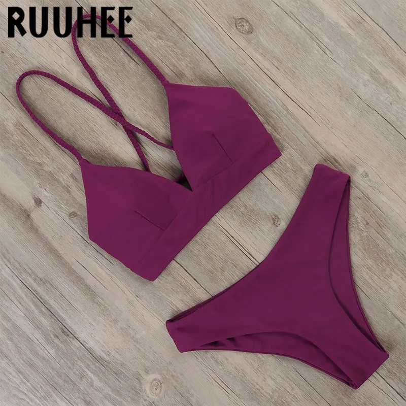 RUUHEE Tie Dye бикини, женский купальник, пуш-ап, купальник с принтом динозавра, купальник, бандаж, сексуальный летний купальник для женщин