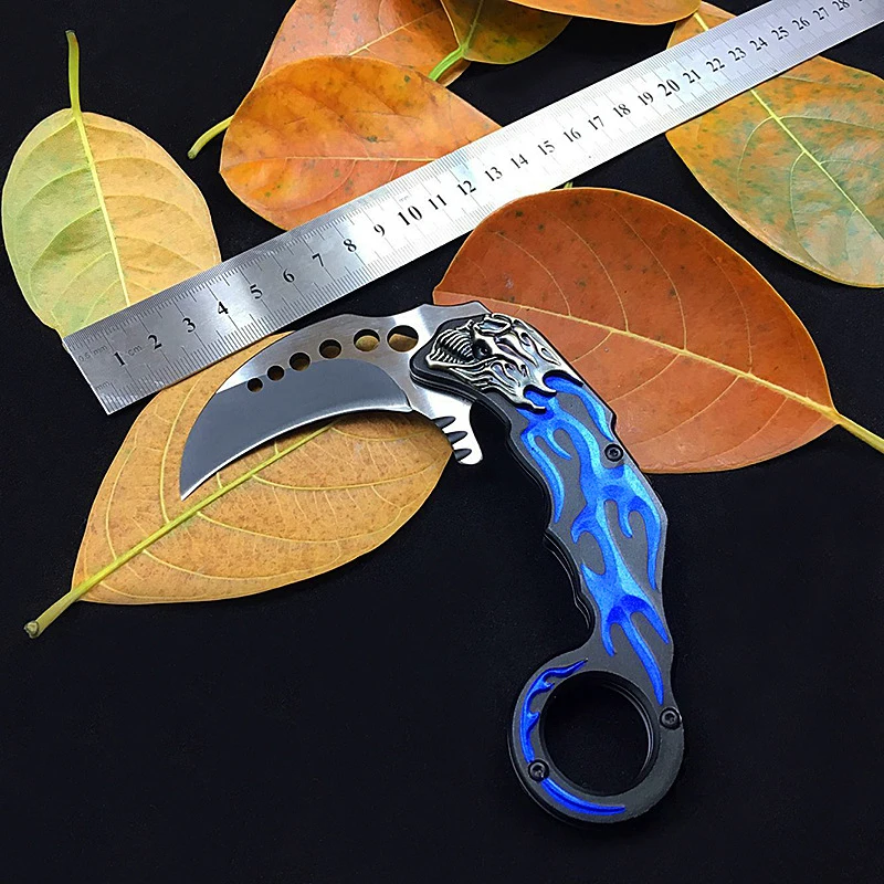 

Karambit Csgo Steel Claw Knives Hunting Tactical Claw Neck Camping Edc Multi High Hardness Military Outdoor Pocket Knife Otf